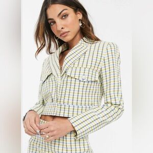 ASOS Crop Long Sleeve Blazer